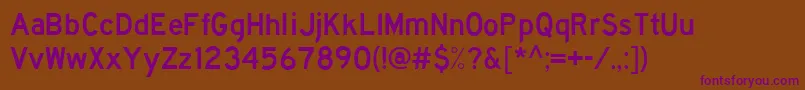 Hwygoth Font – Purple Fonts on Brown Background