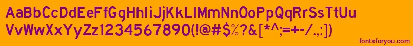 Hwygoth Font – Purple Fonts on Orange Background