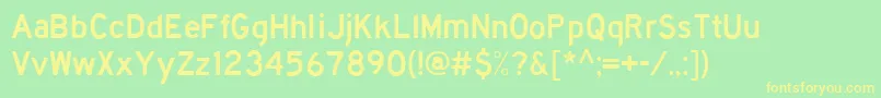 Hwygoth Font – Yellow Fonts on Green Background