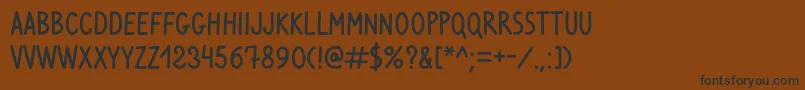 VenturaEdding Font – Black Fonts on Brown Background