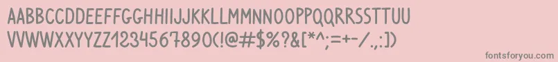 VenturaEdding Font – Gray Fonts on Pink Background