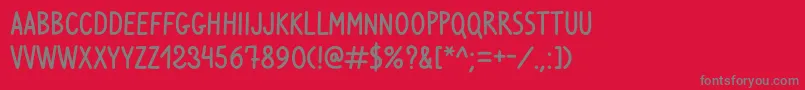VenturaEdding Font – Gray Fonts on Red Background
