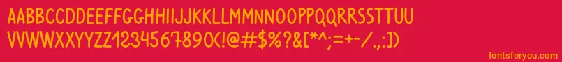 VenturaEdding Font – Orange Fonts on Red Background