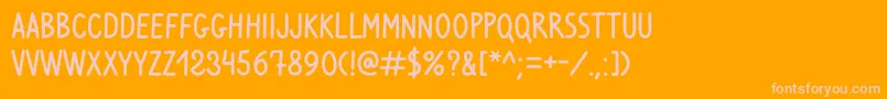 VenturaEdding Font – Pink Fonts on Orange Background
