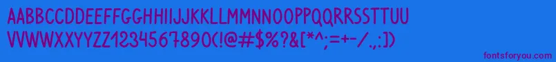 VenturaEdding Font – Purple Fonts on Blue Background