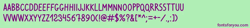 VenturaEdding Font – Purple Fonts on Green Background