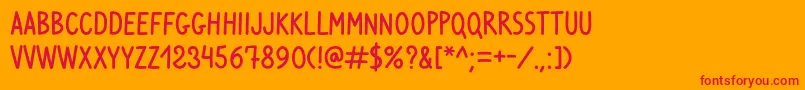 VenturaEdding Font – Red Fonts on Orange Background
