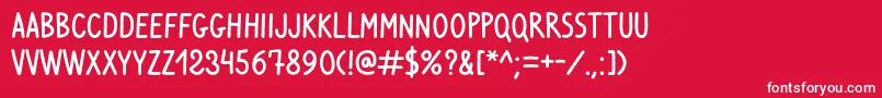 VenturaEdding Font – White Fonts on Red Background