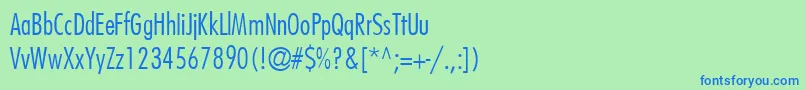 フォントKudosLightCondensedSsiExtraLightCondensed – 青い文字は緑の背景です。