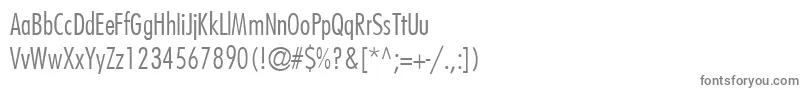 フォントKudosLightCondensedSsiExtraLightCondensed – 白い背景に灰色の文字