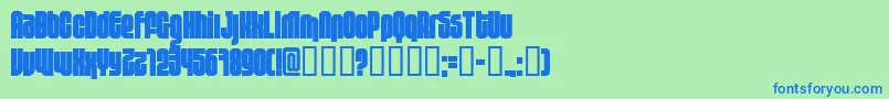 10 (3) Font – Blue Fonts on Green Background