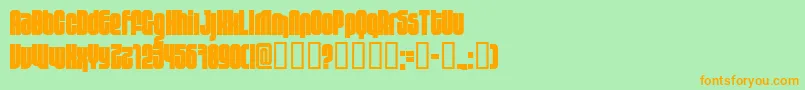 10 (3) Font – Orange Fonts on Green Background