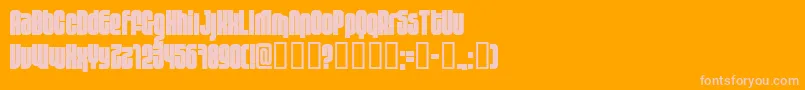 10 (3)-Schriftart – Rosa Schriften auf orangefarbenem Hintergrund