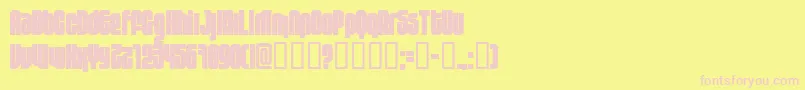 10 (3) Font – Pink Fonts on Yellow Background