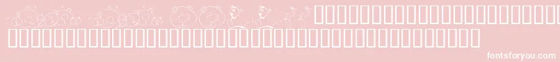 KrScrappinBears Font – White Fonts on Pink Background