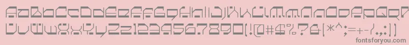 フォントCilicaMultispore – ピンクの背景に灰色の文字