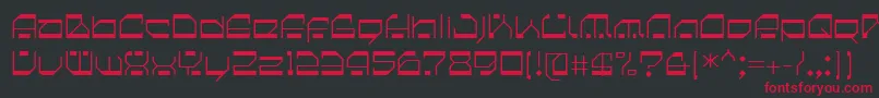 Więcej informacji o czcionce CilicaMultispore Czcionka CilicaMultispore – czerwone czcionki na czarnym tle