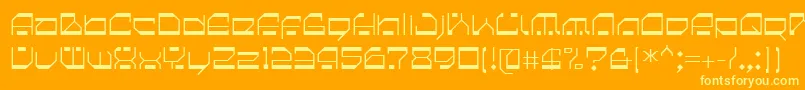 Шрифт CilicaMultispore – жёлтые шрифты на оранжевом фоне