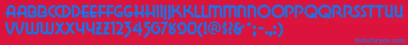 Lakewobegonnf Font – Blue Fonts on Red Background