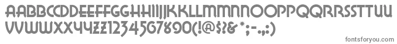 フォントLakewobegonnf – 白い背景に灰色の文字