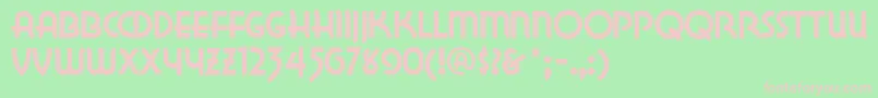 フォントLakewobegonnf – 緑の背景にピンクのフォント