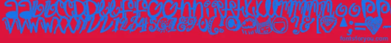 fuente Trap – Fuentes Azules Sobre Fondo Rojo