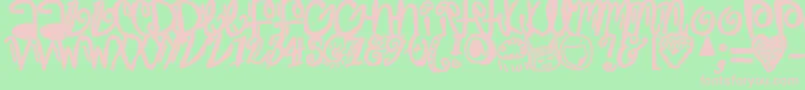 Trap Font – Pink Fonts on Green Background