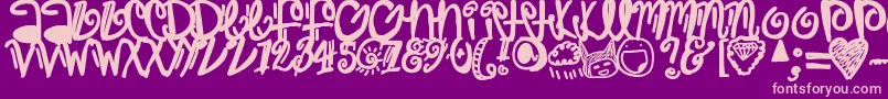 Trap Font – Pink Fonts on Purple Background