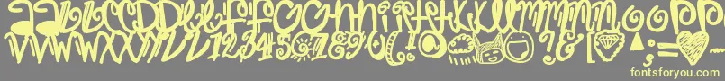 Trap Font – Yellow Fonts on Gray Background