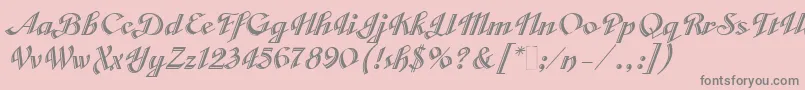 VeronicaScriptOne Font – Gray Fonts on Pink Background