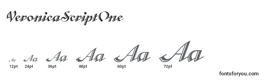 VeronicaScriptOne Font Sizes