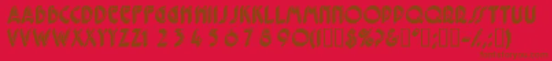 Feriodisplaycapsssk Font – Brown Fonts on Red Background