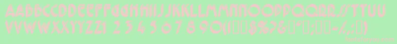 Шрифт Feriodisplaycapsssk – розовые шрифты на зелёном фоне