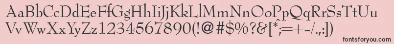BertdbNormal Font – Black Fonts on Pink Background