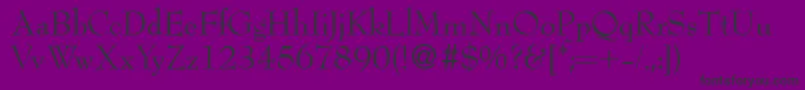 BertdbNormal Font – Black Fonts on Purple Background