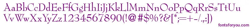 BertdbNormal Font – Purple Fonts on White Background