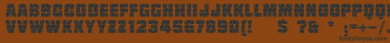 Linotypetruckz Font – Black Fonts on Brown Background