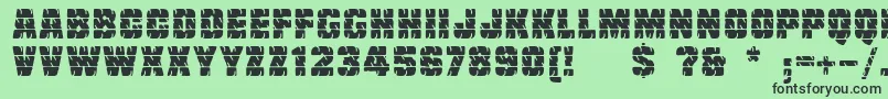 Linotypetruckz Font – Black Fonts on Green Background