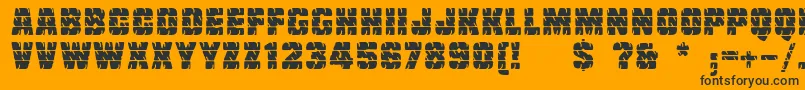 Linotypetruckz Font – Black Fonts on Orange Background