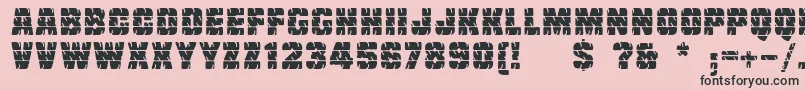 Linotypetruckz-Schriftart – Schwarze Schriften auf rosa Hintergrund