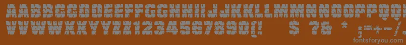 Linotypetruckz Font – Gray Fonts on Brown Background