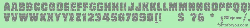 Linotypetruckz Font – Gray Fonts on Green Background