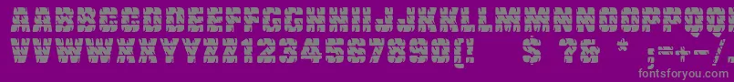 Linotypetruckz Font – Gray Fonts on Purple Background