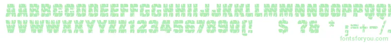 Fonte Linotypetruckz – fontes verdes em um fundo branco
