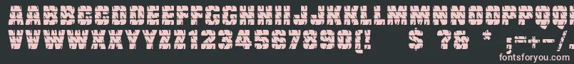 Linotypetruckz-Schriftart – Rosa Schriften auf schwarzem Hintergrund