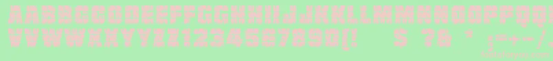 Linotypetruckz Font – Pink Fonts on Green Background