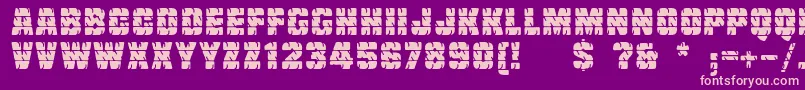 Linotypetruckz Font – Pink Fonts on Purple Background