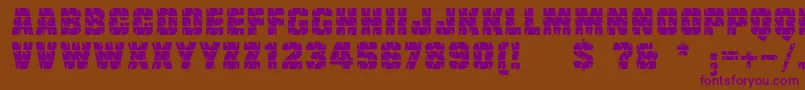 Linotypetruckz Font – Purple Fonts on Brown Background