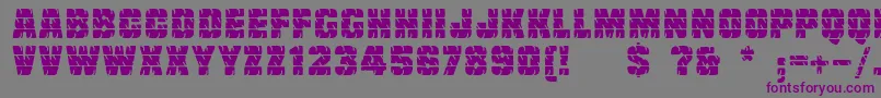 Linotypetruckz-fontti – violetit fontit harmaalla taustalla