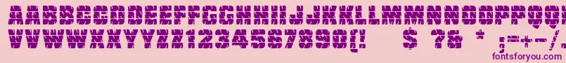 Linotypetruckz Font – Purple Fonts on Pink Background